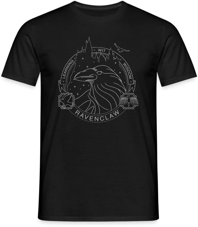 Harry Potter Ravenklauw Lineart T-Shirt Heren
