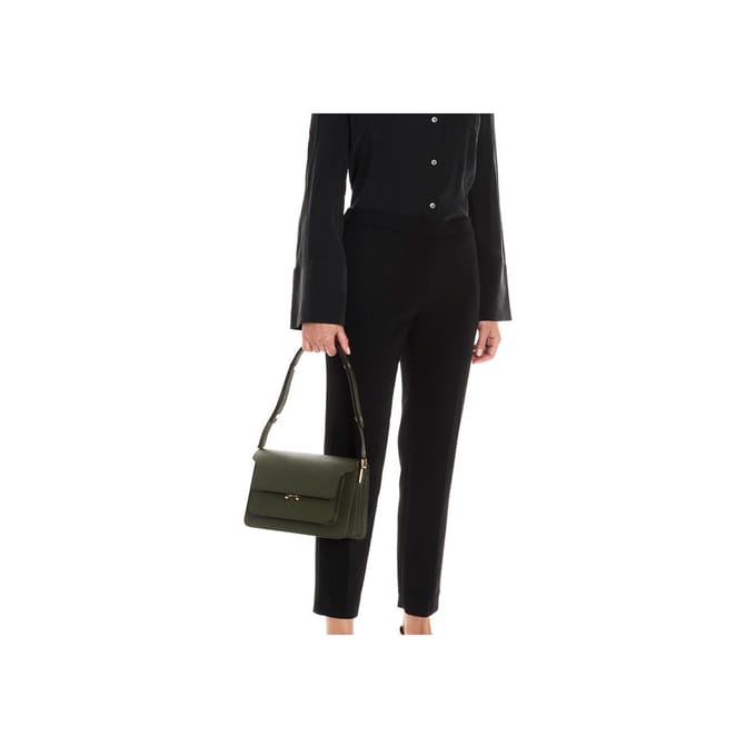 Marni Sac Trunk Moyen Vert Forêt Sacs Femme SBMPN09NO1-LV520-ZV55N Basic Set (Bag+Dust Bag) gray