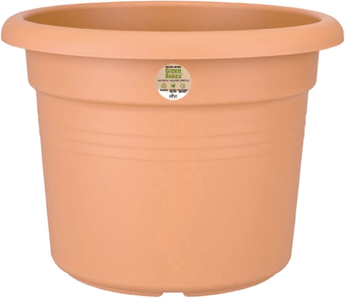 Elho Green Basics Cilinder 55 - Bloempot voor Buiten - Ø 54.3 x H 41.2 cm - Mild terra