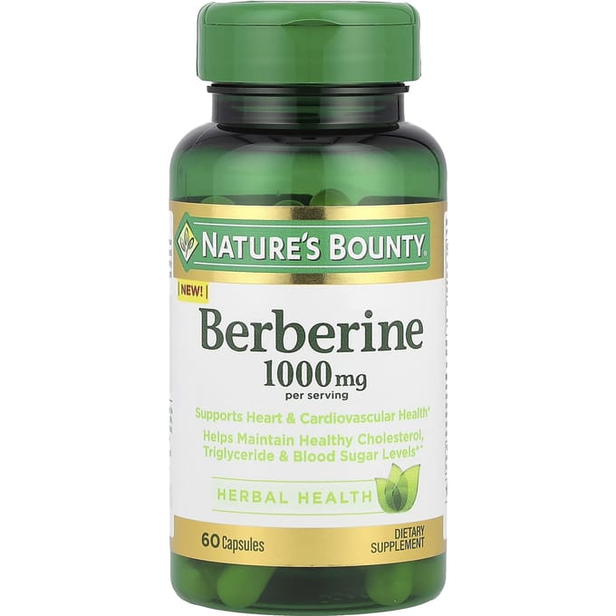 Nature's Bounty, Berberine, 60 Capsules (500mg par capsule)