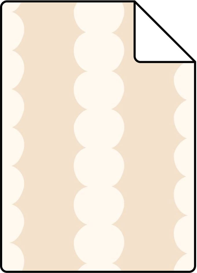 Proefstaal ESTAhome behang grafische print beige - 26.5 x 21 cm - 131742-S