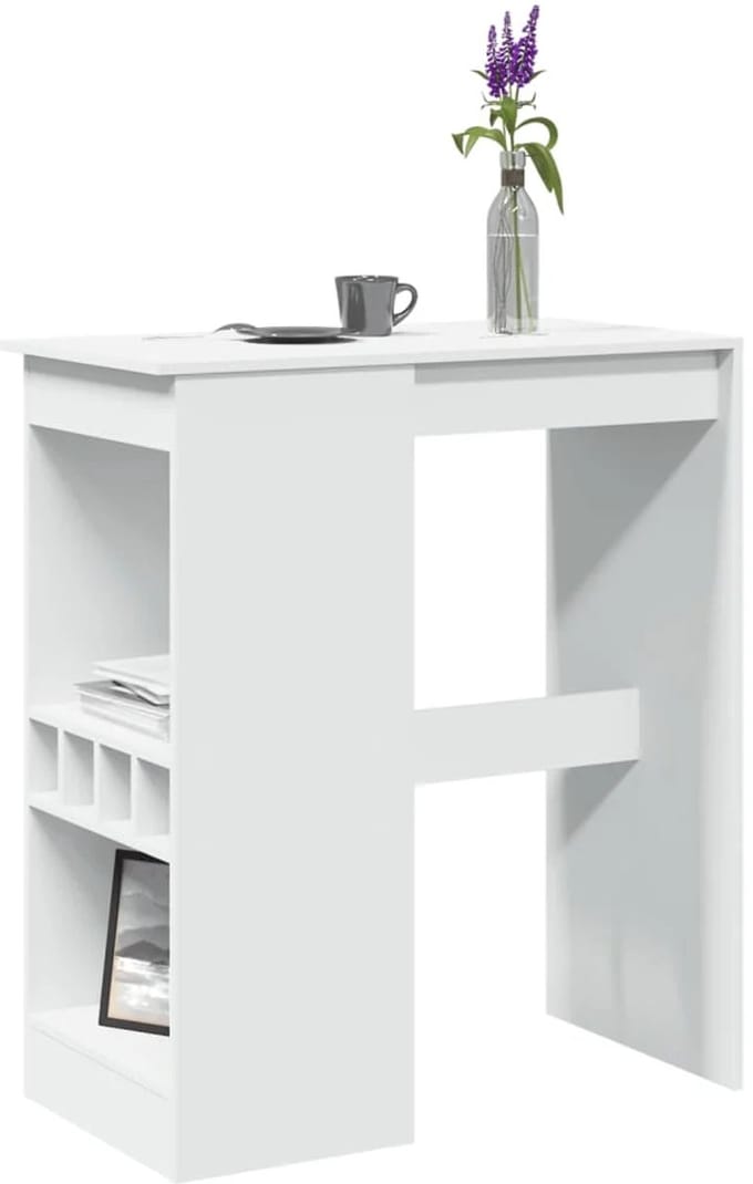 Bartafel keuken - Bartafel Set - Barkruk - Barstoel - Keukenstoel - Voetsteun - Wit