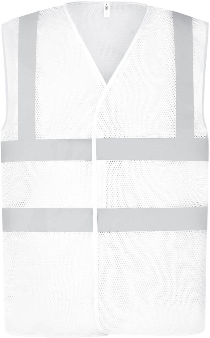 Gilet Unisex M Yoko V-hals Mouwloos White 100% Polyester