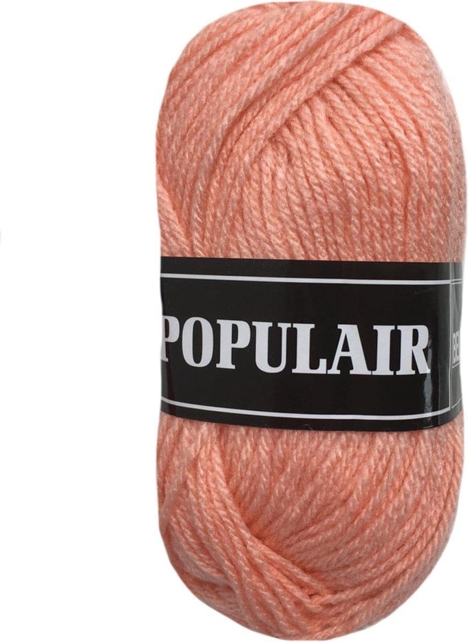Beijer BV Populair acryl garen - zalm (34) - pendikte 3,5 a 4mm - 10 bollen