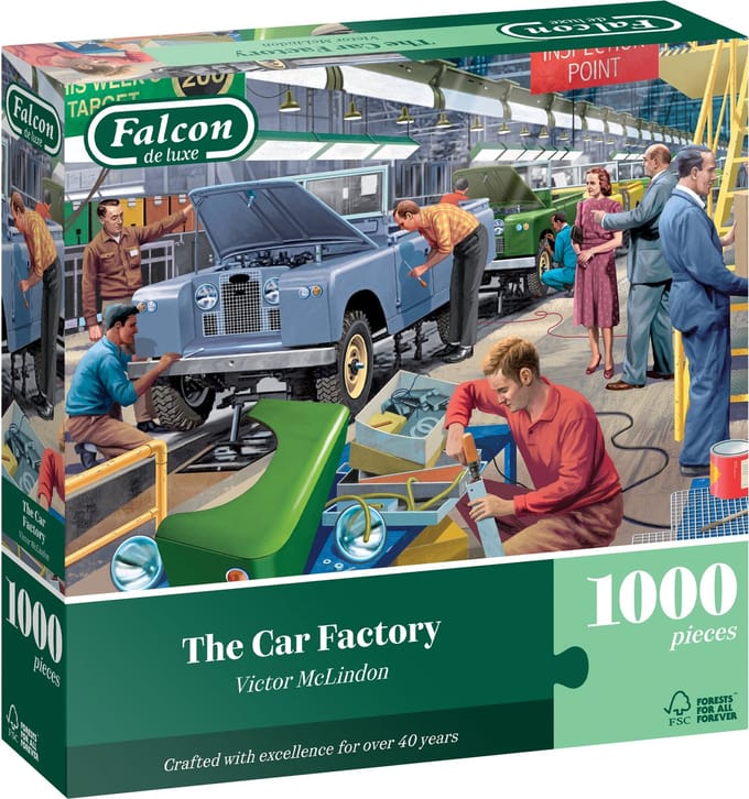 Jumbo legpuzzel autofabriek 1000 stukjes Falcon kwaliteit puzzel.