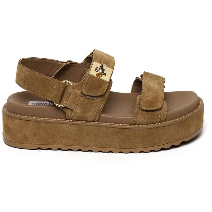Steve Madden Bigmona Sandals Tan Suede Taglia: 42 | Infradito Outlet | Donna | Marrone