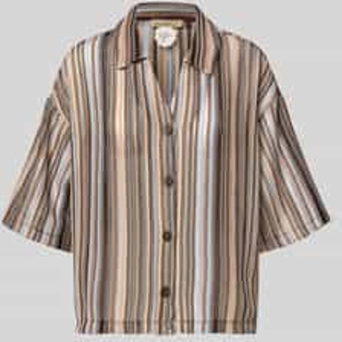 boxy fit blouse met V-hals