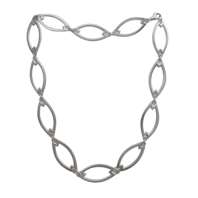 AuBor ®. Collier. Zilver. Oormerk van het rendier.