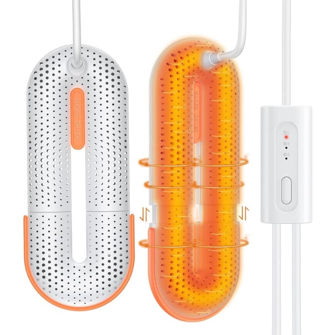 Schoenendroger & Schoenverfrisser met Timer  -  Oranje - Schoenendrogers