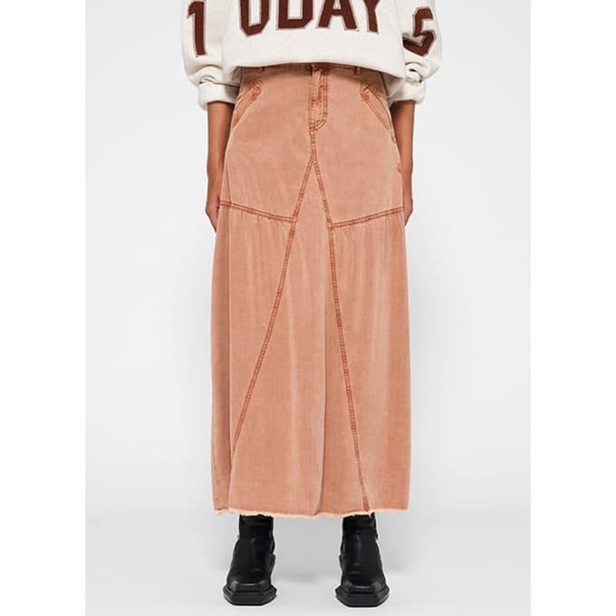 10DAYS Maxi Skirt Tencel Saddle Brown Größe: M | Maxiröcke Outlet | Damen | Braun