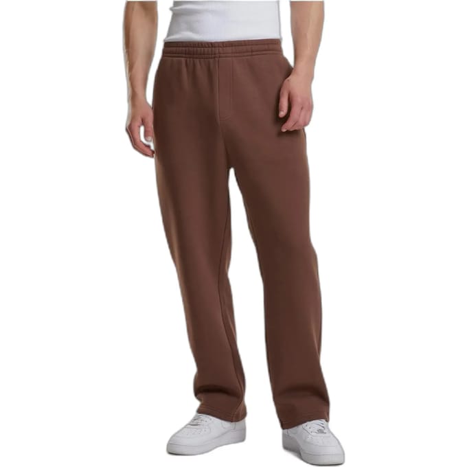 Urban Classics - Fluffy Trainingsbroek - M - Bruin