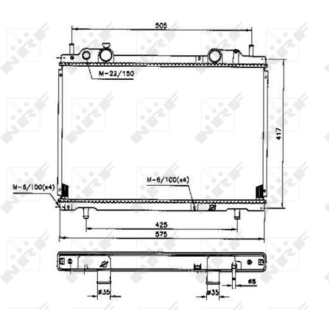 Radiator, motorkoeling NRF 53200