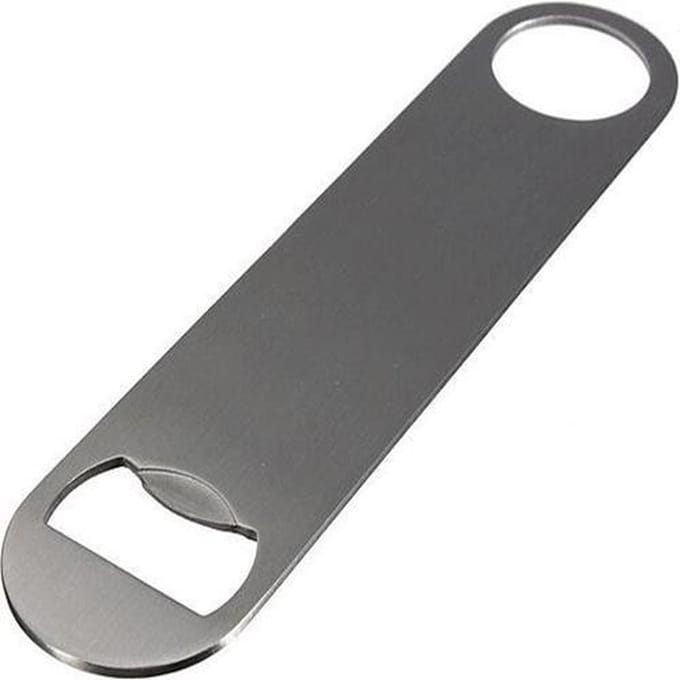 RVS Flesopener - Bieropener - Compact -13x3 cm