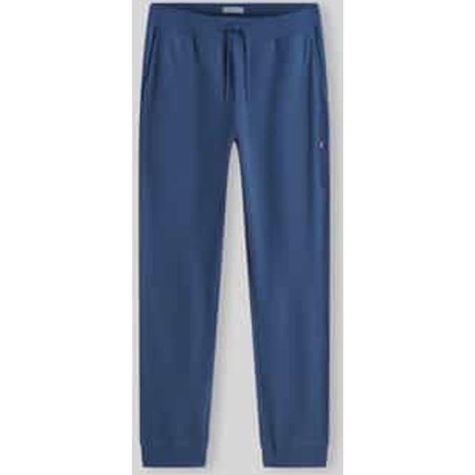 regular fit sweatbroek van puur katoen met labelopschrift