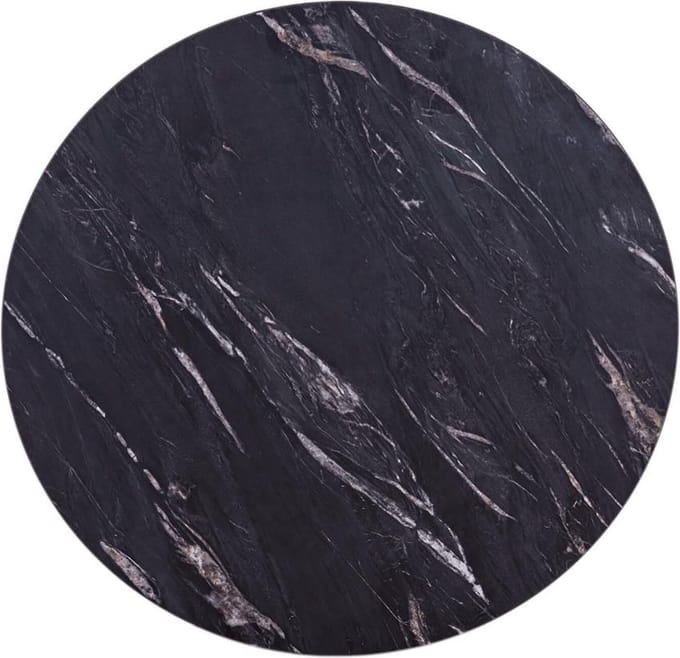 MaximaVida rond tafelblad Firenze 75 cm - zwart HPL marmer look