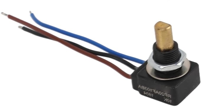 Draaipotentiometer - Instelbare Weerstand - Circuit Controle - IP65 Waterdicht - 10K Ohm - Koper