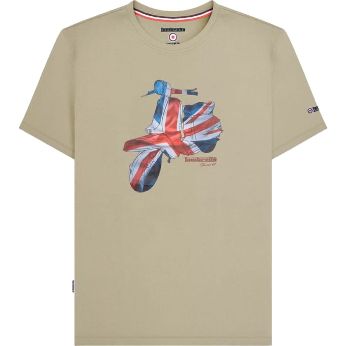 Lambretta Heren SS25 Scooter T-Shirt (Steen)