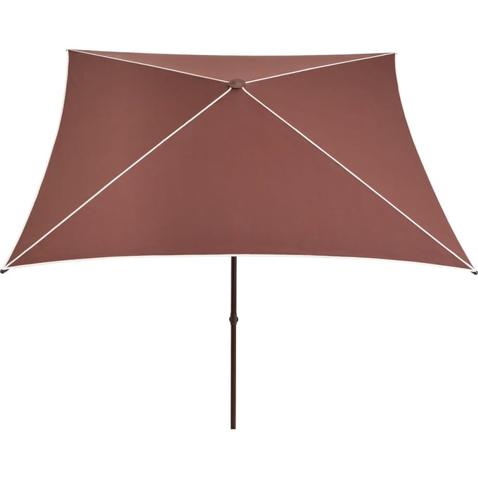 HAY Terrazza parasol - HAYTerrazzaOffwhiteburgundy - W240 x L240 x H170-250 cm