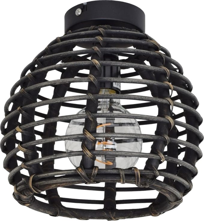 Urban Interiors - Plafondlamp - Bamboe Zwart - Ø25