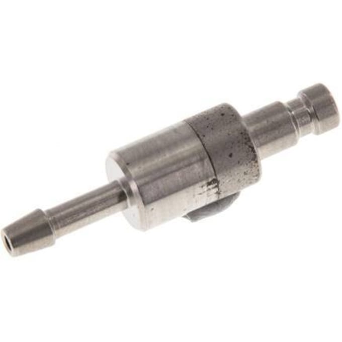 RVS DN 2.7 (Micro) Luchtkoppeling Insteeknippel 3 mm Slangpilaar Double Shut-Off