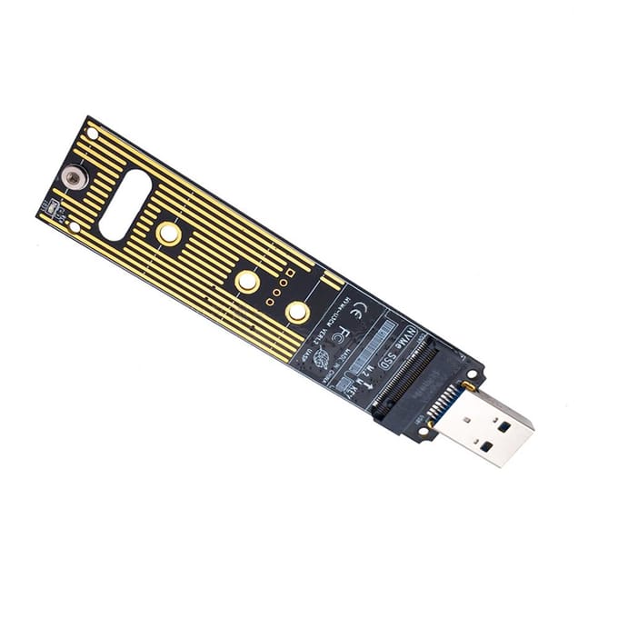 M.2 draagbare NVME SSD naar USB 3.1 Type-A-adapters Geen driver nodig Plug and Play zwart