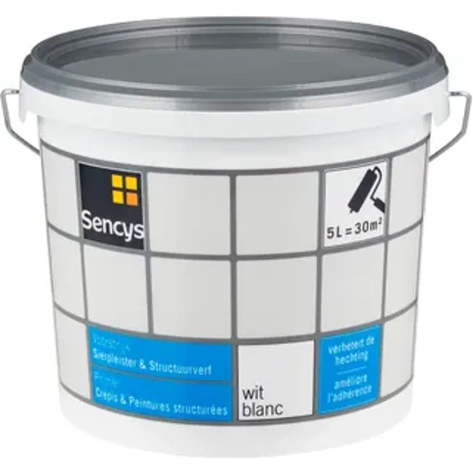 Sencys Voorstrijk Primer - Minerale Ondergronden - Mat Wit - 5l