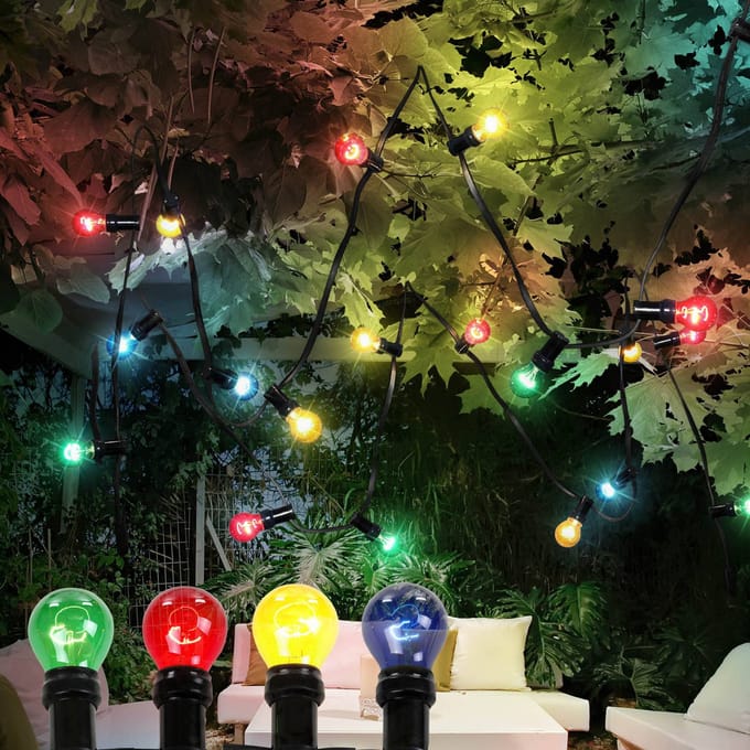 Globo Lichtketting Nirvana, 10-lamps, kleurrijk, kunststof, IP44