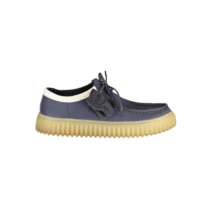 Clarks Blauwe Stof Heren Schoen