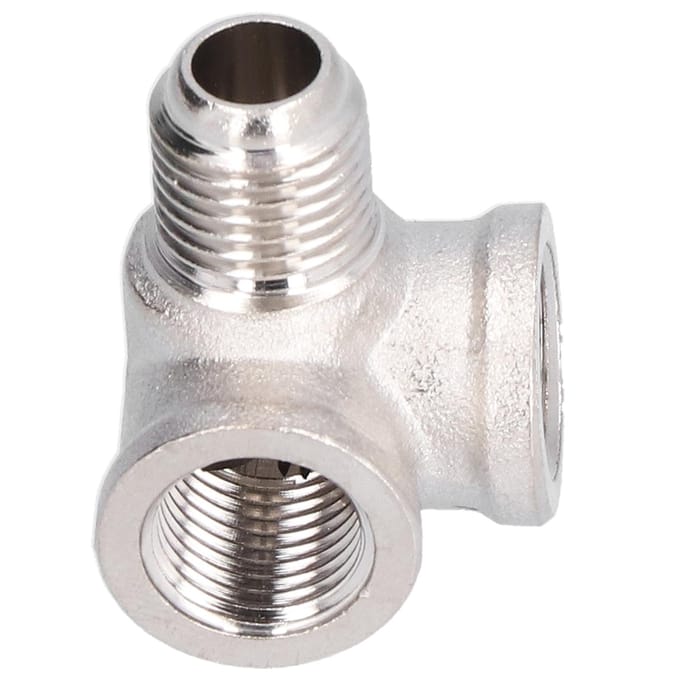 T-stuk Pijpfitting Schuin Messing 3-weg Pneumatische Connector Inverter Luchtcompressor Accessoires