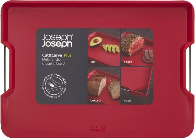 Joseph Joseph - Cut&,Carve Plus Snijplank Groot - Kunststof - Rood