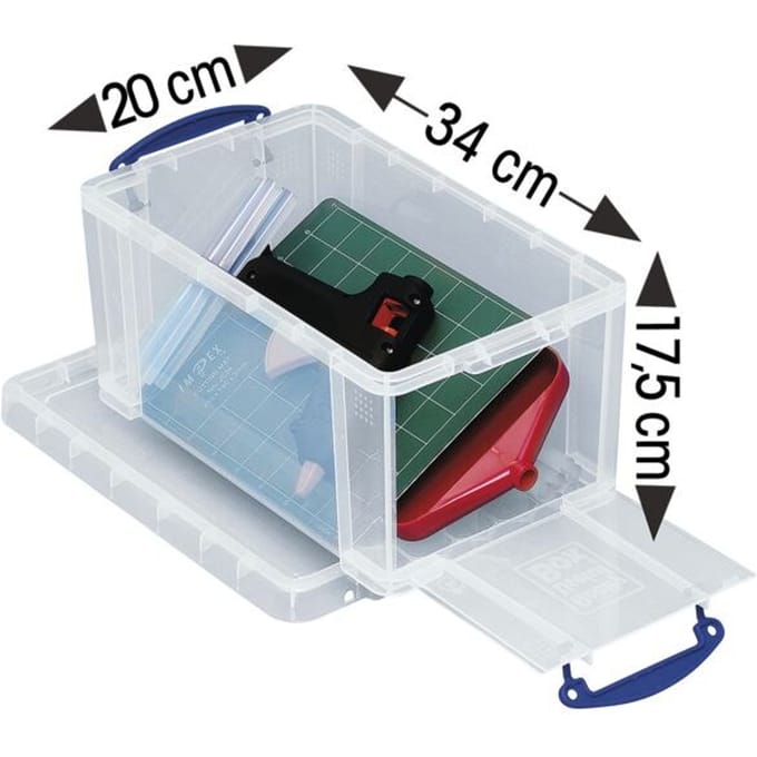 Opbergbox Really Useful 8 liter 340x200x175mm transparant wit