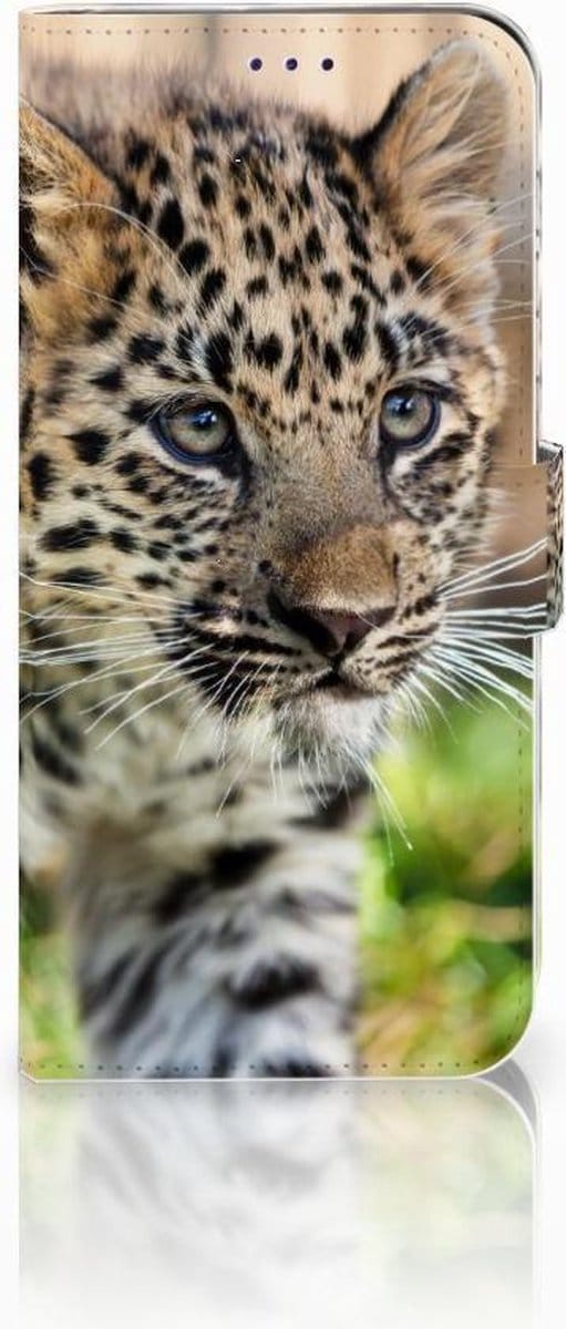 Samsung Galaxy A50 Telefoonhoesje met Pasjes Baby Luipaard