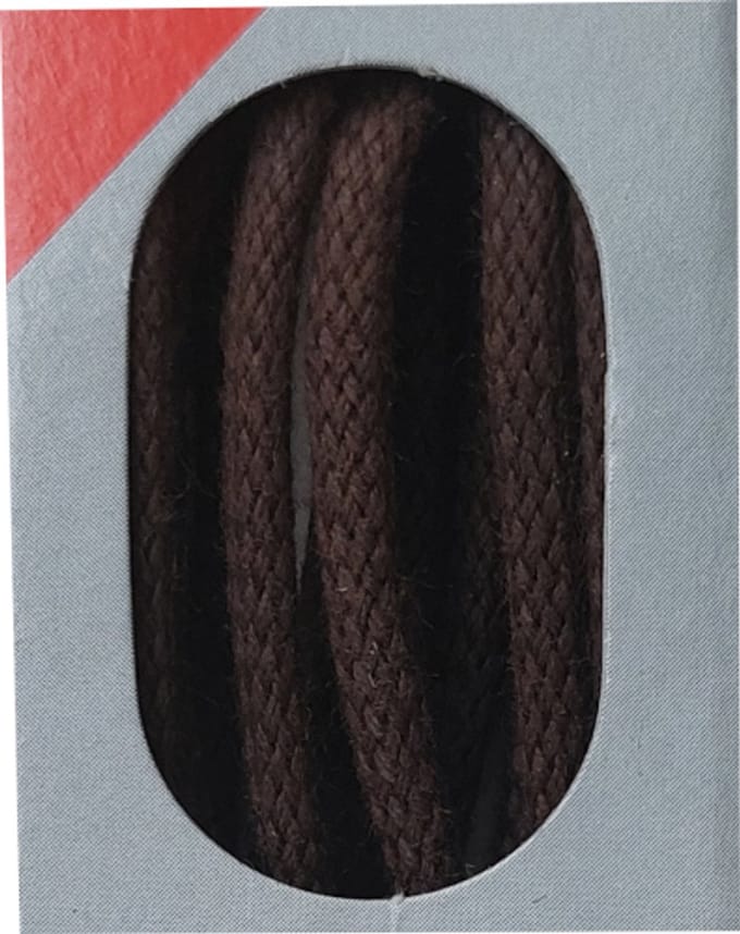 Bob Veter - Donker Bruin - Dun Rond - Wax - Lengte 75 cm - Dikte 2,5 mm - Schoenveter