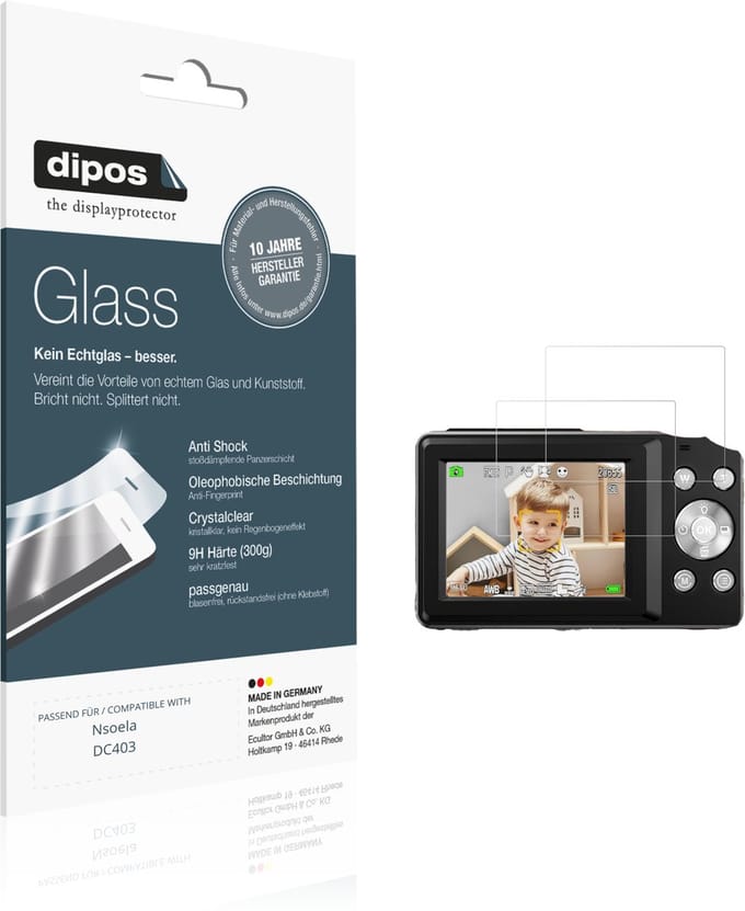 dipos – 2x Pantserfolie geschikt voor Nsoela DC403 | 9H Screenprotector