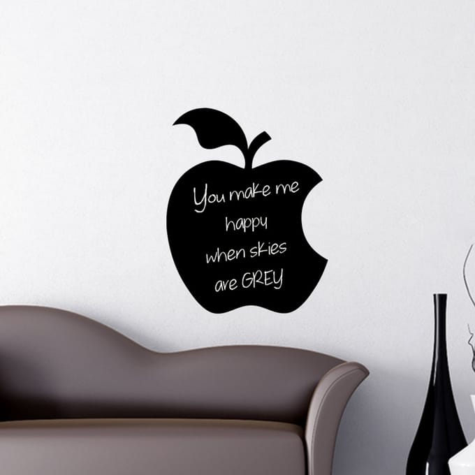 Schoolbordsticker - uitwisbare zelfklevende muurstickers - APPEL 1 - 110x90cm