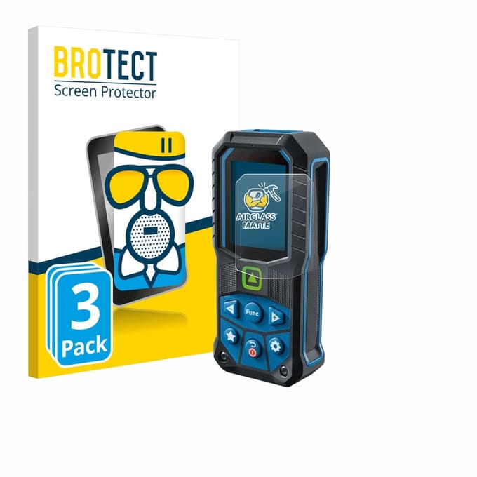 BROTECT - Screenprotector voor Bosch GLM 50-23 - Folie Beschermfolie Beschermglas matte 3 Stuks