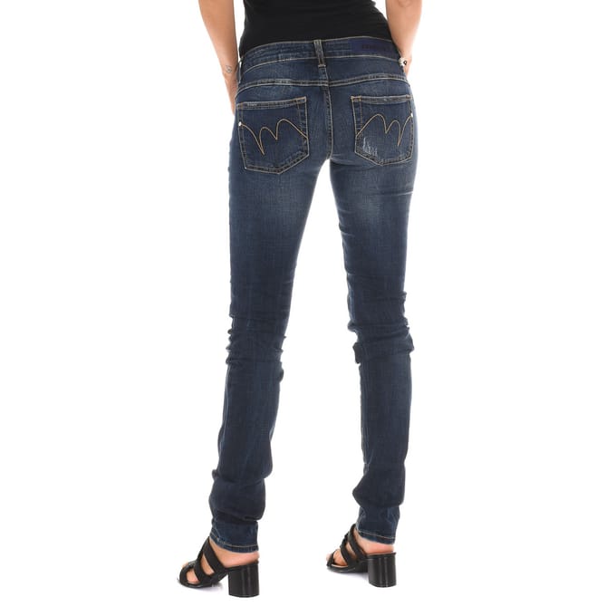MET Dames Jeans 5 Zakken Regular fit Enkellengte Blauw