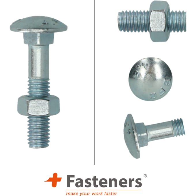 PGB-FASTENERS | Houtbout 4.8 DIN 603/555 M12x110 Zn | 25 st