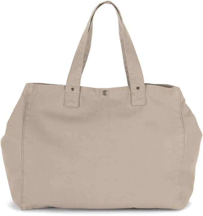 Kimood Shopper van verwassen katoen KI3208 - Washed Natural - One size
