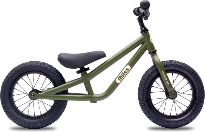 Miles Loopfiets - vanaf 1,5 tot 5 jaar - Forest Green - Mat Groen