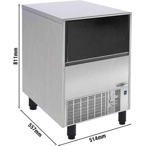 GGM Gastro IJsblokjesmachine - holle cilinder - 51 kg/24 h zilver