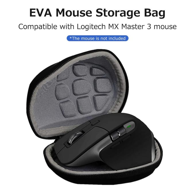 Schokbestendige opbergtas Draagbare muis Opbergtas Beschermhoes Compatibel met Logitech MX zwart