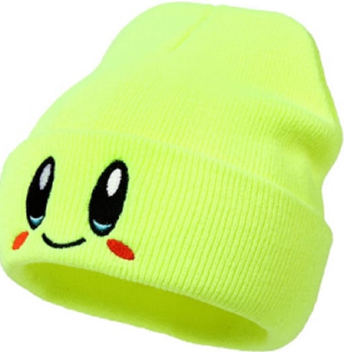 New Age Devi - Beanie met oogjes - Groen - Gebreide warme Hiphop muts