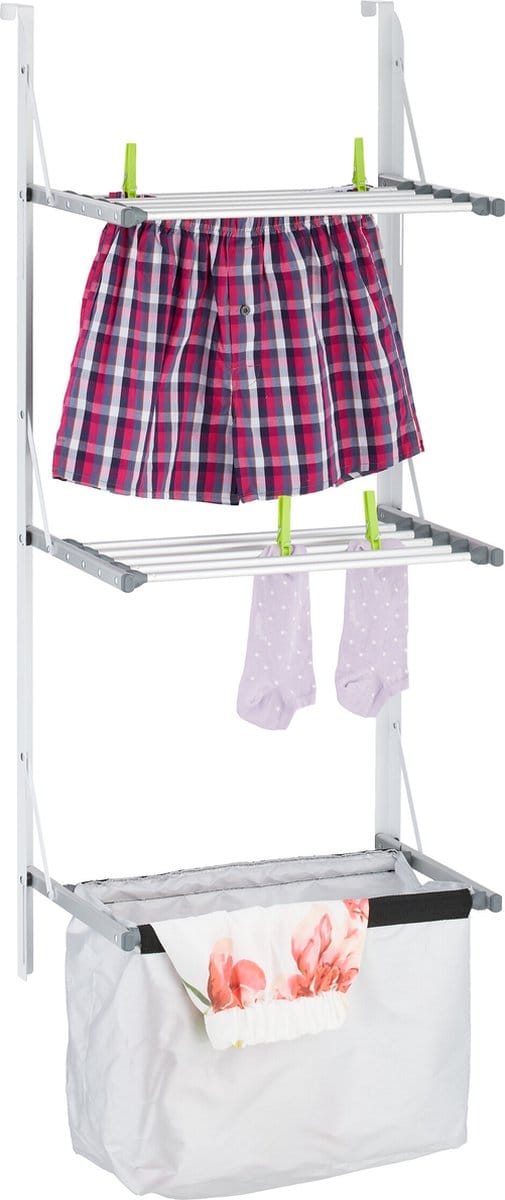 droogrek deur - inklapbaar - 3,8 m drooglengte - met waszak - douchewand