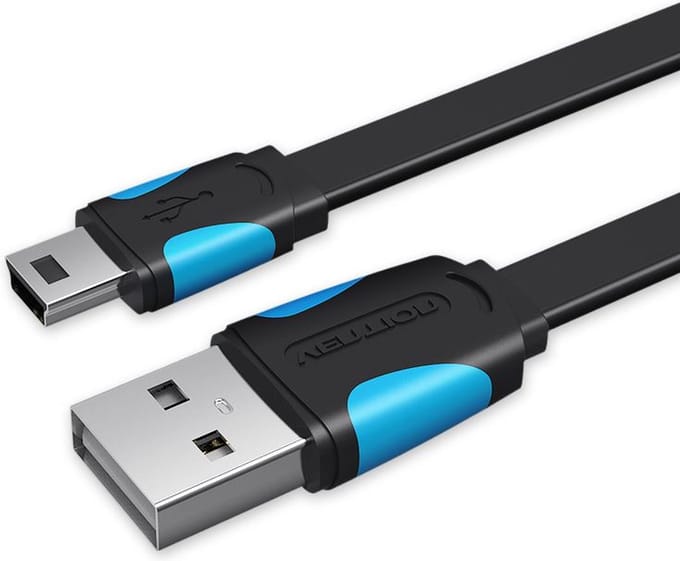 Vention VAS-A14-B050 USB-kabel USB 2.0 0,5 m USB A Mini-USB B 0,48 Gbit/s Zwart