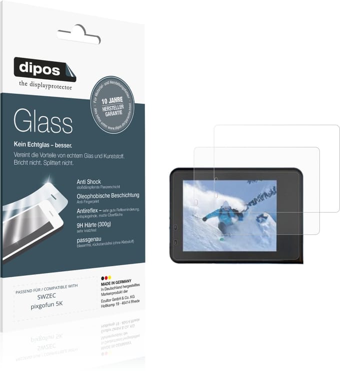 dipos – 2x Matte Pantserfolie geschikt voor SWZEC pixgofun 5K | 9H Screenprotector