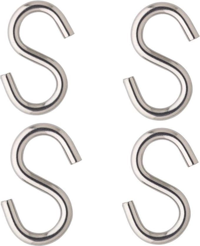 4 stuks s-haak 4mm gegalvaniseerd
