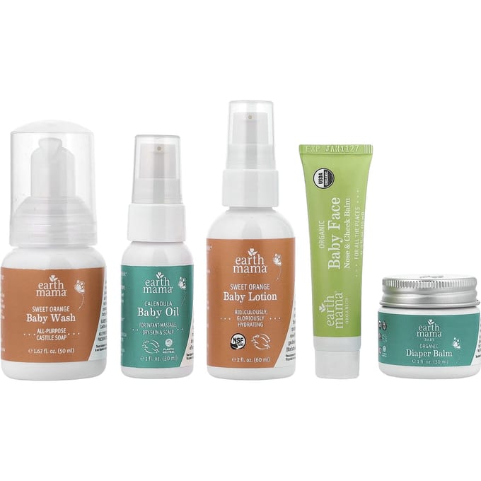 Earth Mama, Iets kleins voor de baby, 5-delige set white