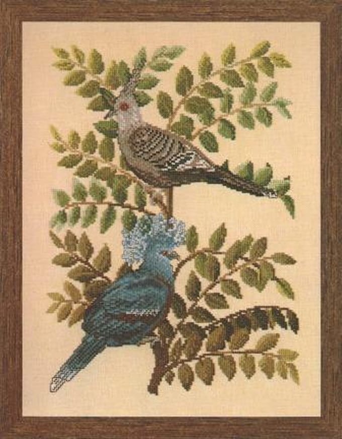 borduurpakket 17104 vogels, kroonduiven