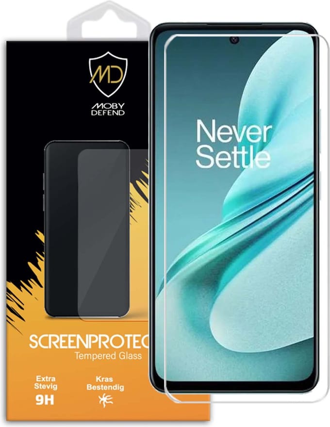 MobyDefend Screenprotector - Geschikt voor OnePlus Nord N30 SE - Case-Friendly Screensaver - Gehard Glas